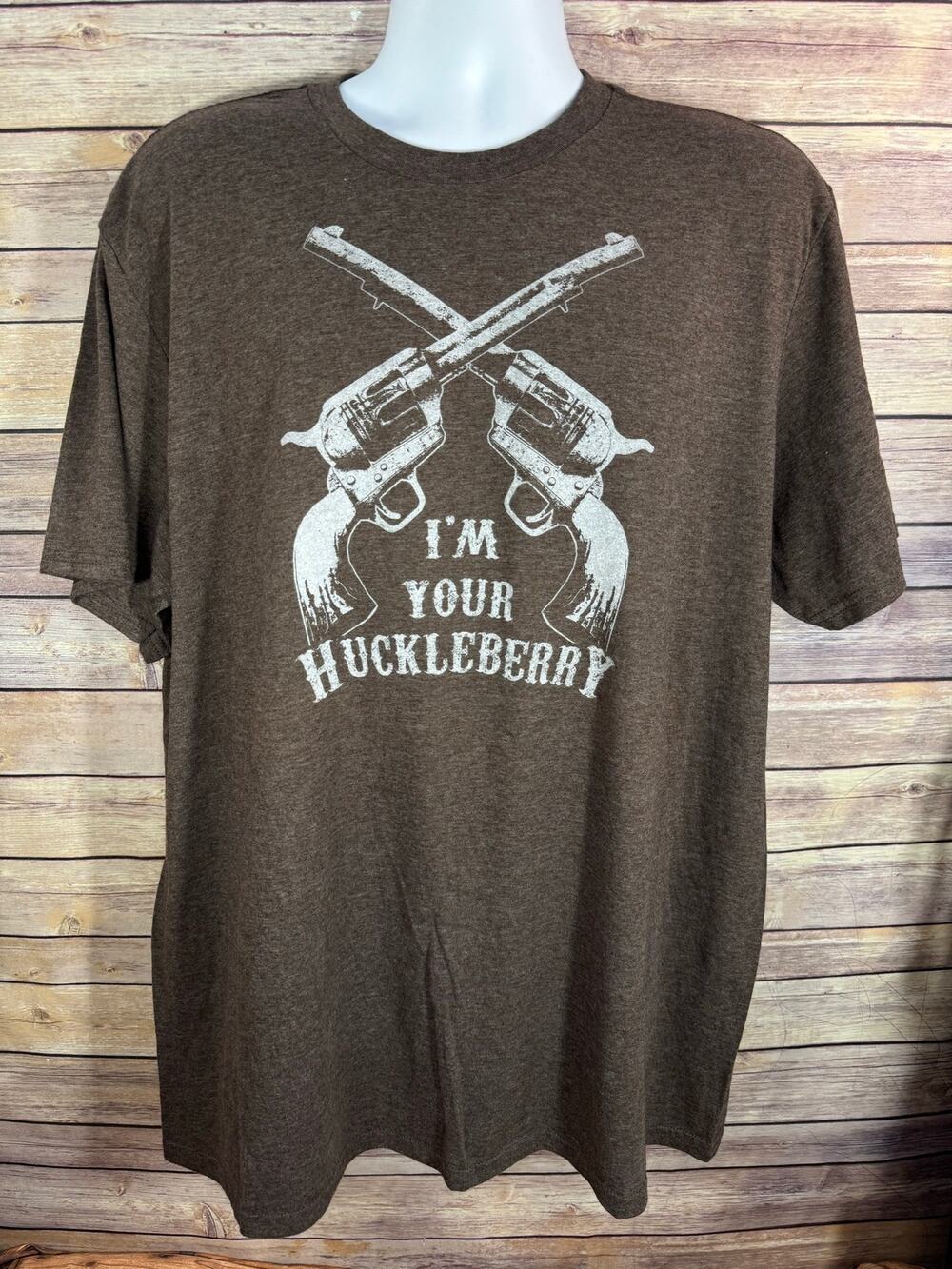 Tombstone "I'm Your Huckleberry" Men's Brown T-Shirt - Size 2XL NEW